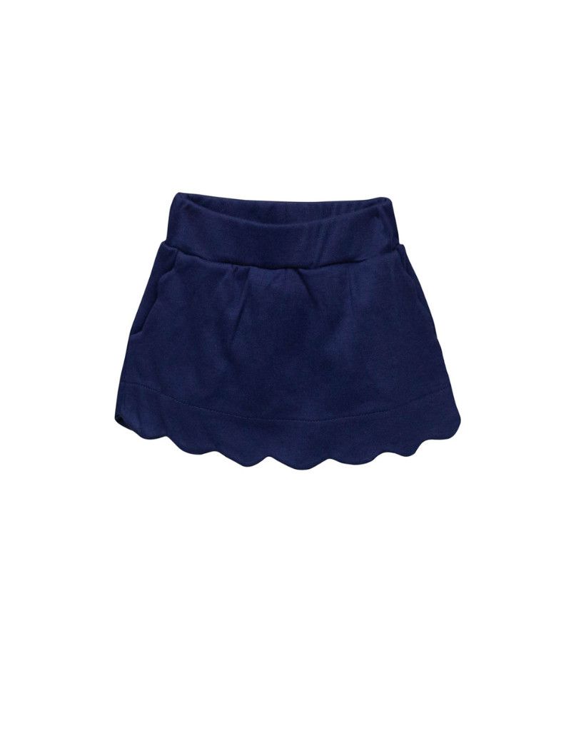 Navy Scallop Pima Skort