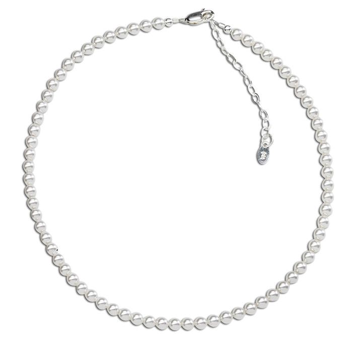 Sterling Silver Strand of Pearls Necklace
