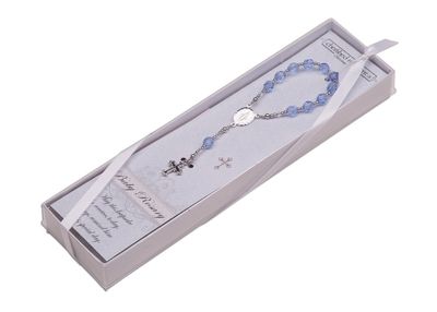 Sterling Silver Blue Baby Rosary