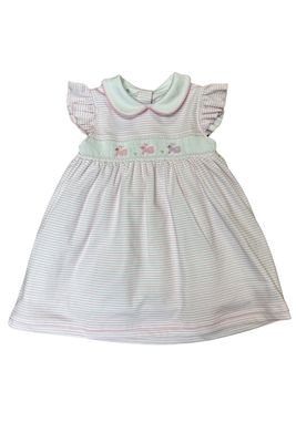 Hoppity Hop Smocked Flutters Dress-Pink