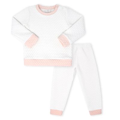  Quilted Sweatsuit, Worthington White/Paris Pink
