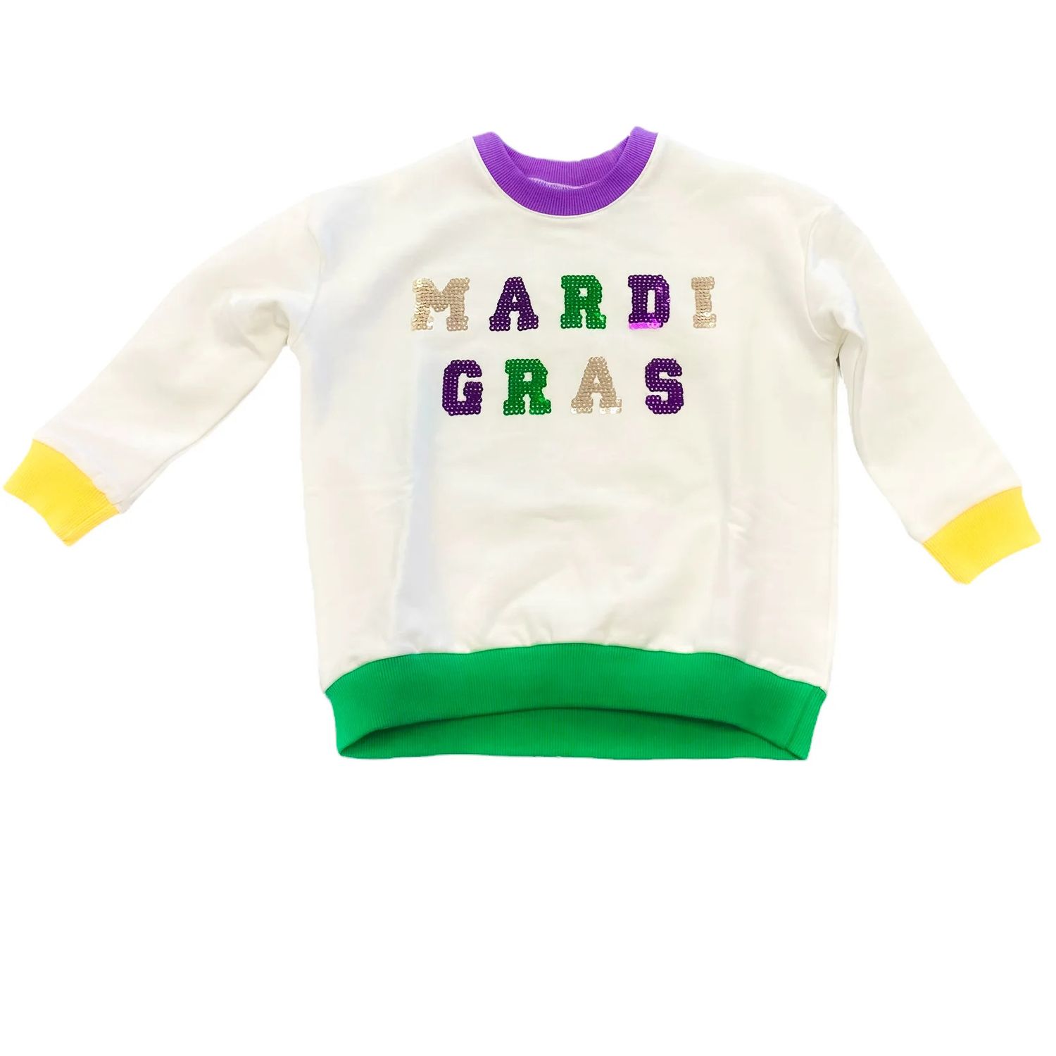 Mardi Gras Sequin Sweatshirt