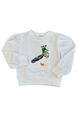 Sequin Mardi Gras Duck Top