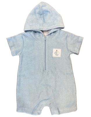Light Blue Terry Romper