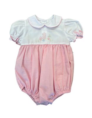 Pink Check Bubble w/ Bird