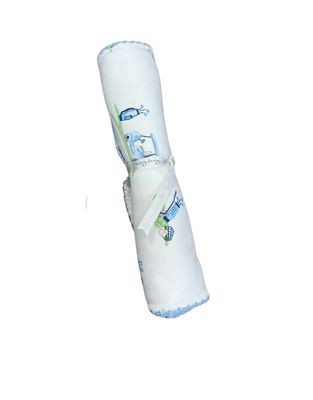 Fairway Four Burp Cloth, Blue