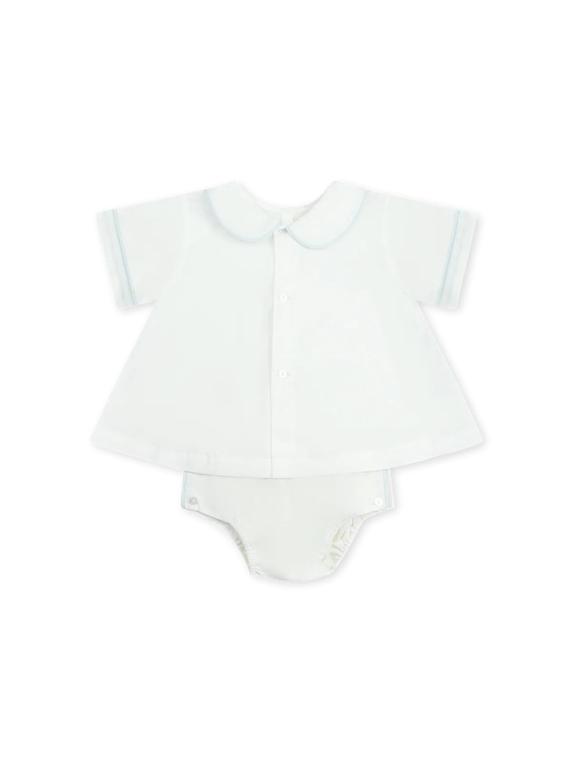 Dapper Diaper Set, Blessing White/ Blue