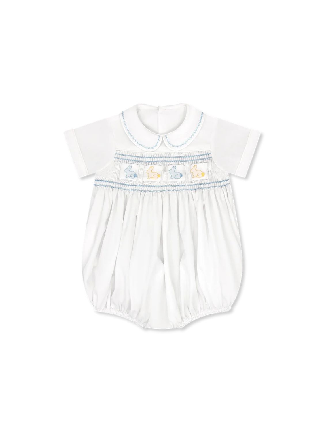Noah Ribbon Bubble, Blessings White/ Beaumont Blue