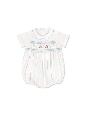 Noah Ribbon Bubble, Blessings White/ Beaumont Blue