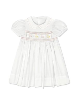 Ruth Ribbon Dress Blessing White/Pleasant Pink