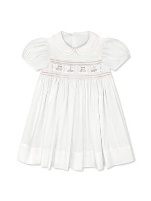 Ruth Ribbon Dress Blessing White/Pleasant Pink