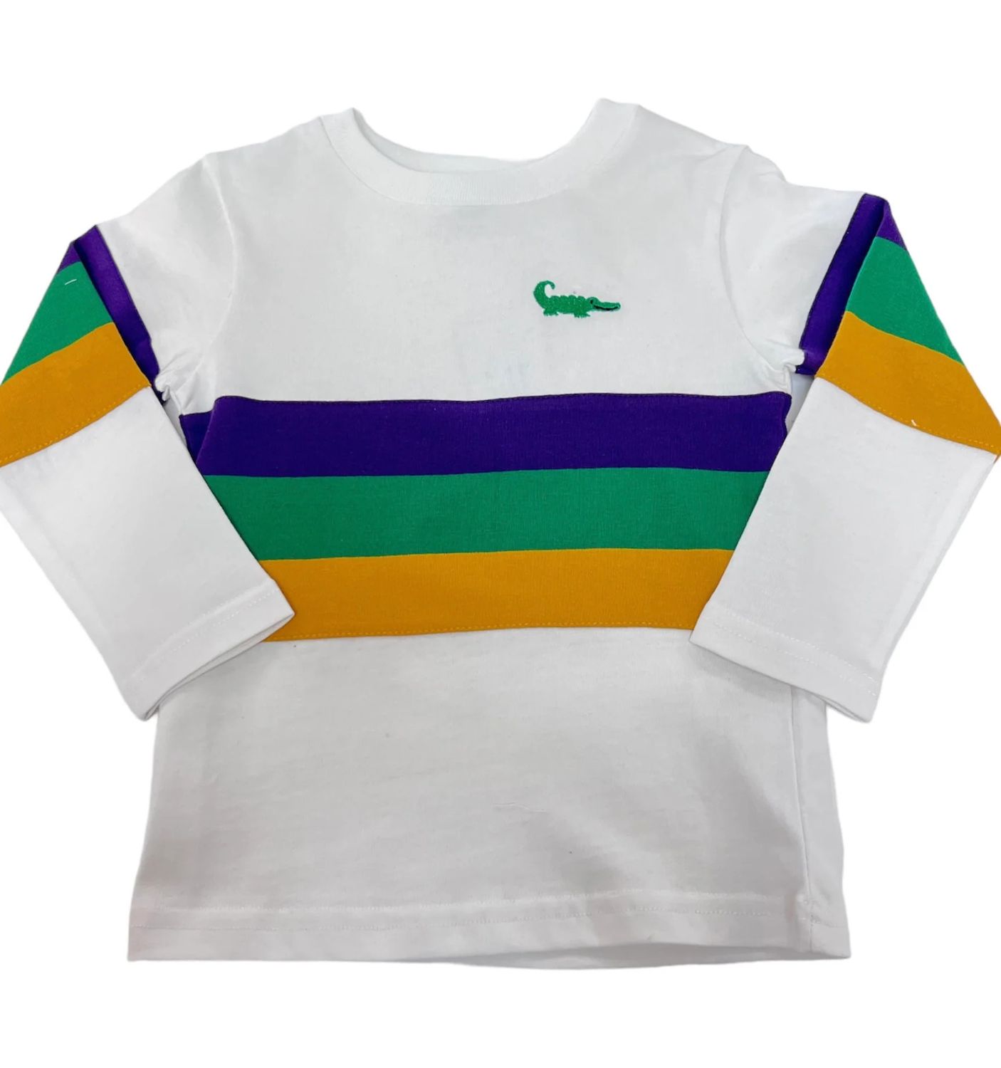 Mardi Gras Rugby Long Sleeve Crew Neck Tee