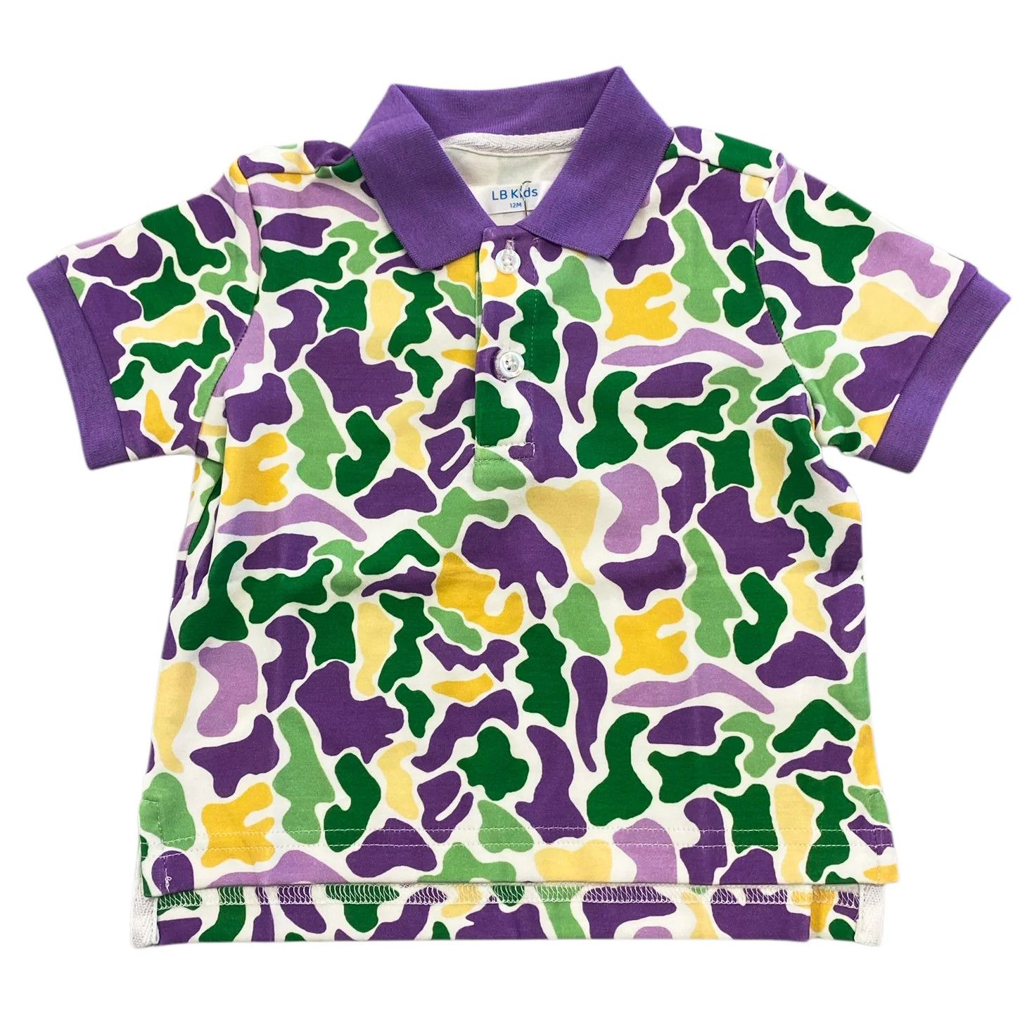 Mardi Gras Camo Polo Shirt