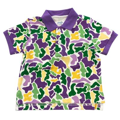 Mardi Gras Camo Polo Shirt
