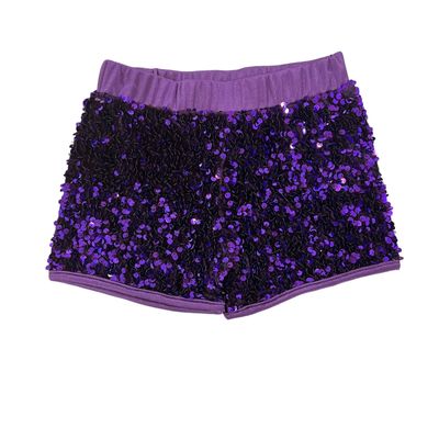 Purple Sequin Shorts