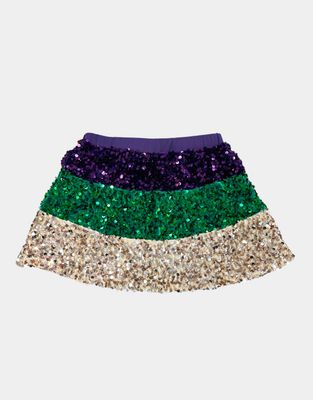 Mardi Gras Multi Color  Sequin Skort