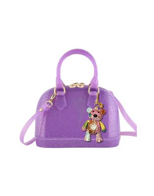 Cate Purple Sparkle Purse w/ Bear Charm