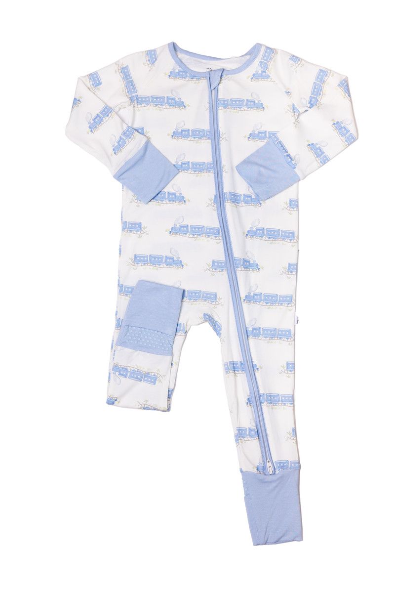 Train Sleep Romper Zip