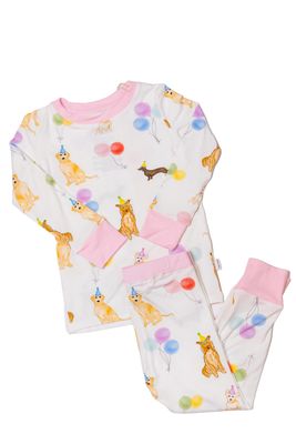 Dog Party 2 Piece Pajama, Pink