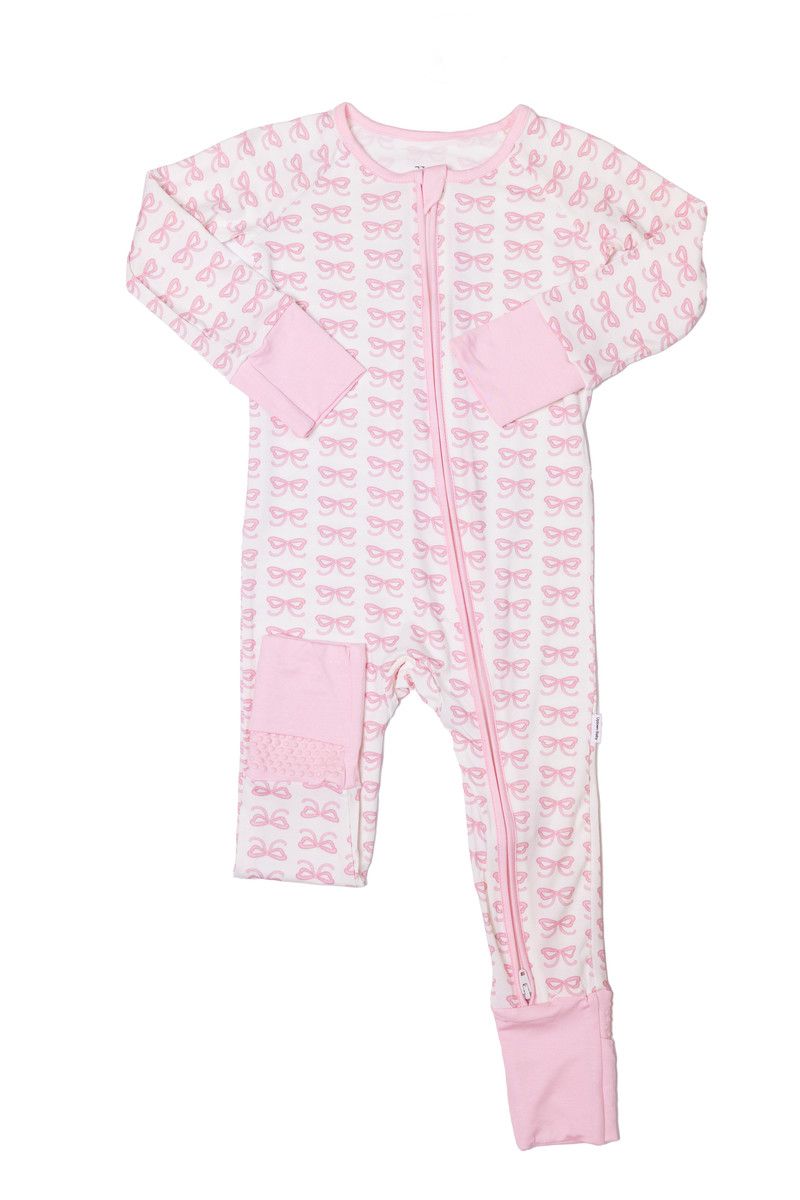 Bow Sleep Romper Zip