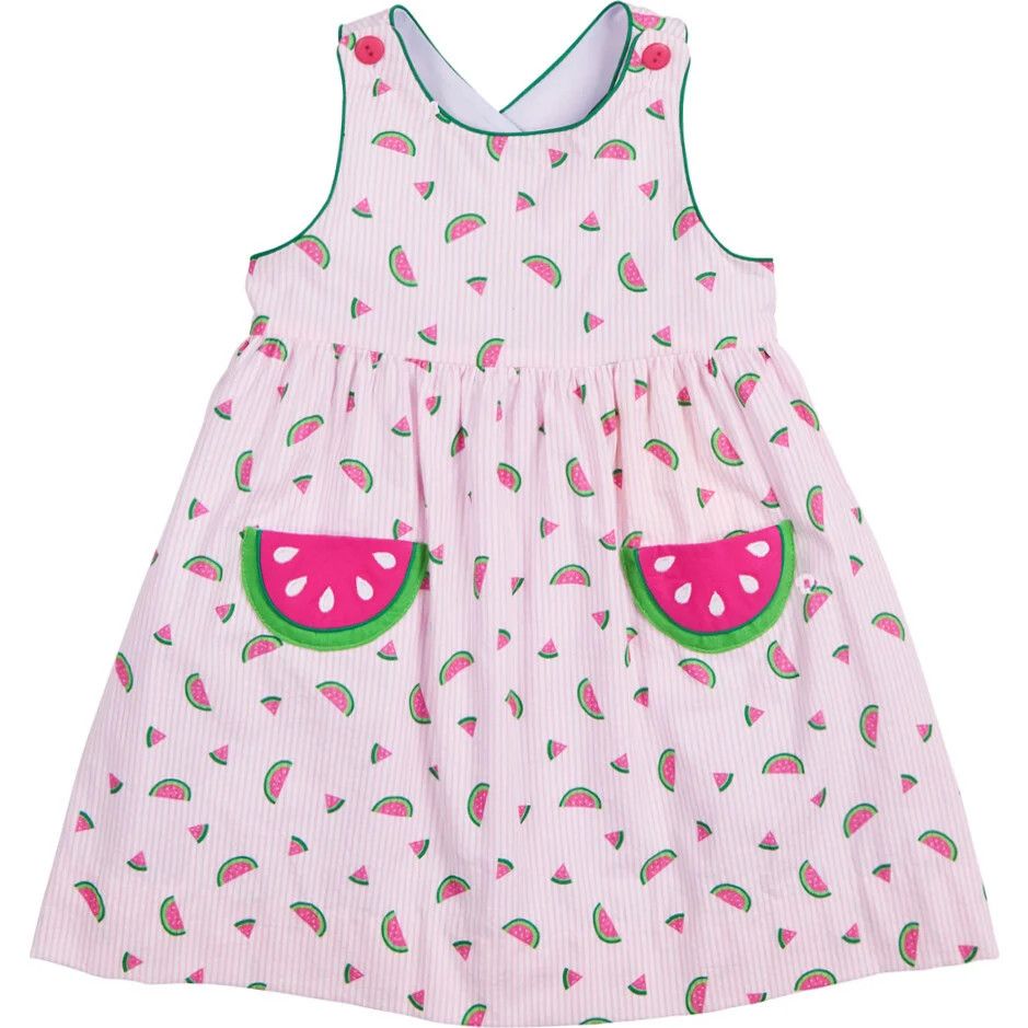 Watermelon Seersucker Dress