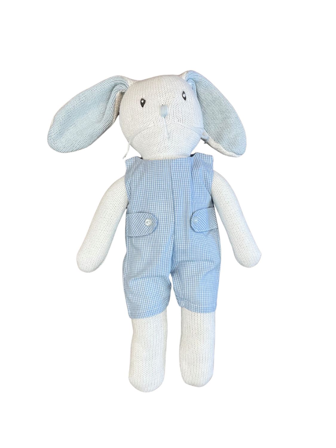 12&quot; Bunny Romper Blue Gingham