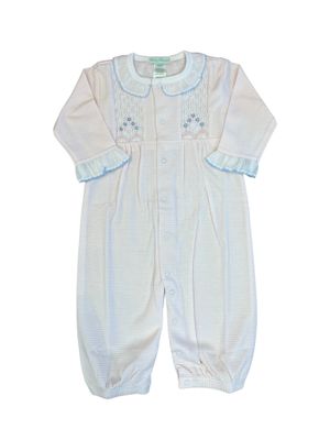 Pink and Blue Smocked Conv Gown NB