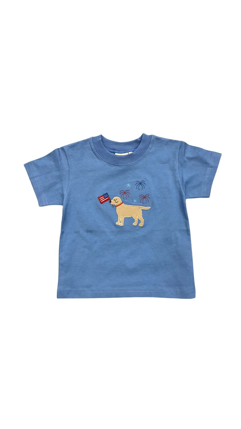 Lab w/Flag &amp; Fireworks T-Shirt