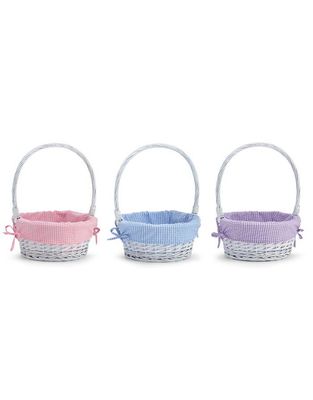 Spring 25 Willow Gingham Basket