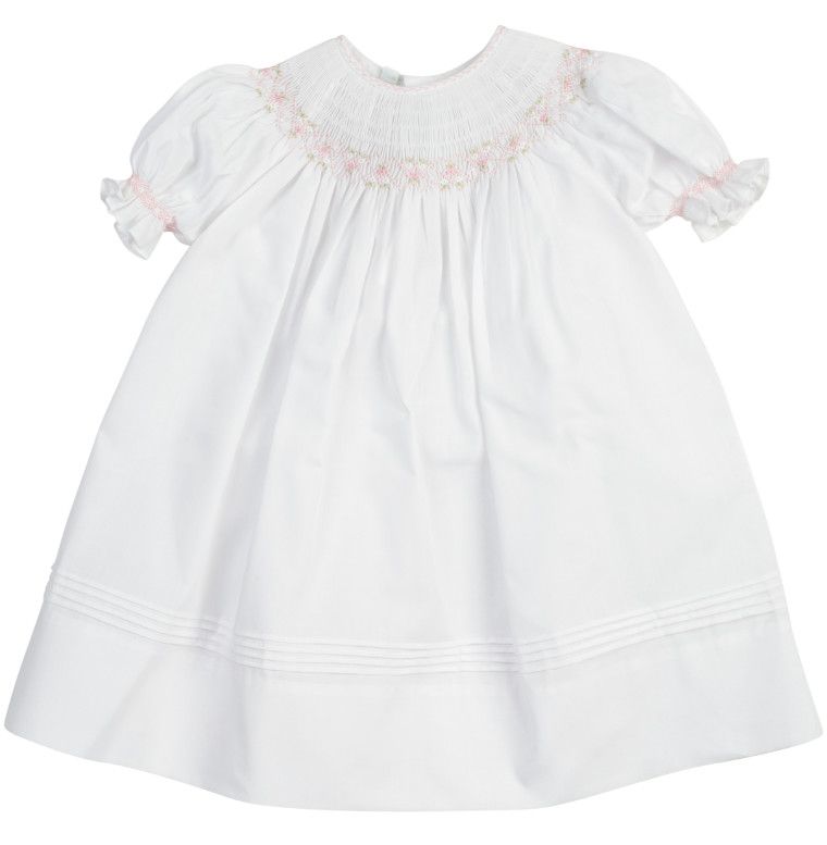 White Ruffle Sleeve Bishop Dress