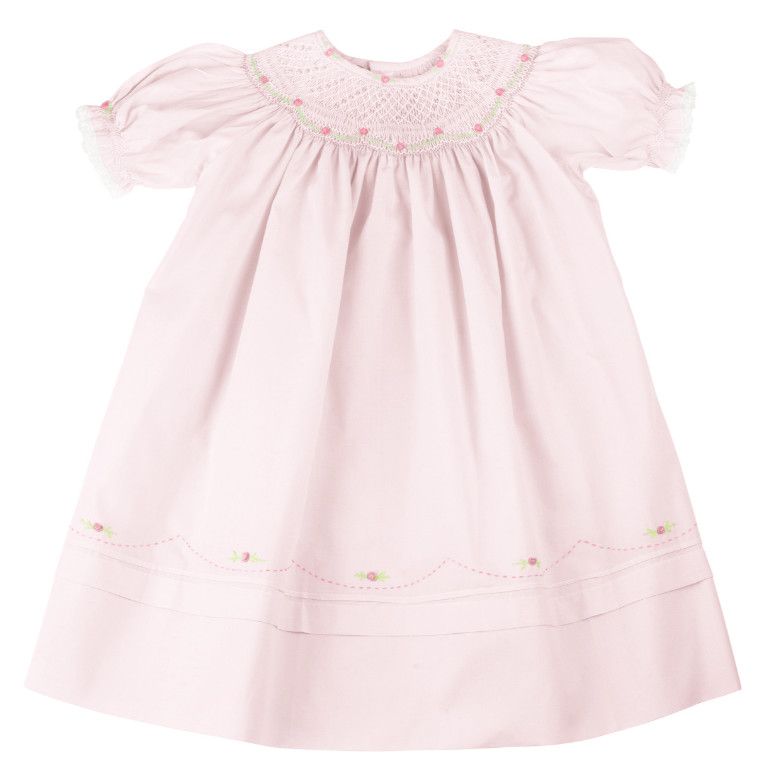 Pink Rosette Bishop Dress