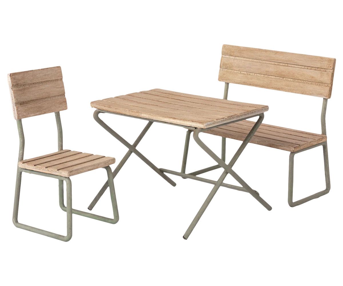 Garden Set, Table W/Chair and Bench