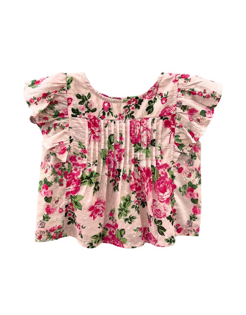 Pink Floral Rose Top