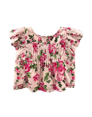 Pink Floral Rose Top