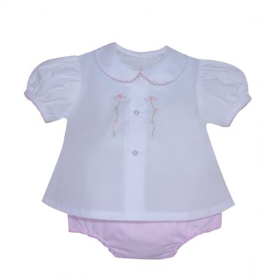 Pink Avery Diaper Set, Flowers