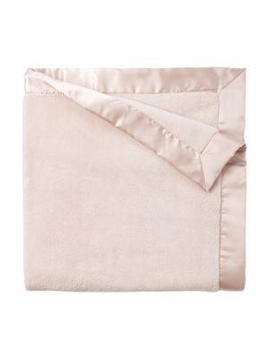 30x40 Satin Trim Flannel Fleece Blanket-Pink