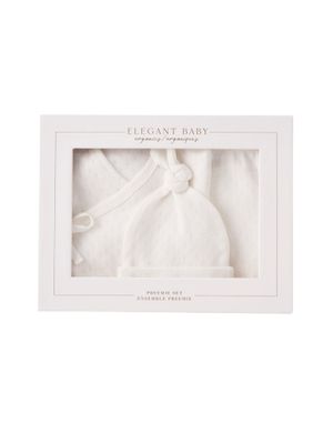 Preemie Boxed Pointelle 3 Pc. Layette-Ivory