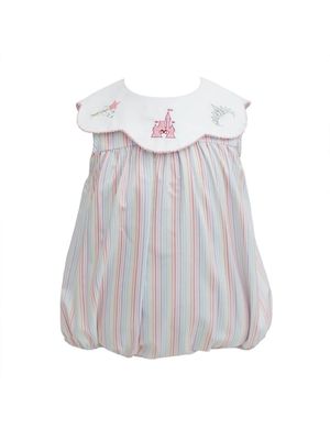  Stripe Scallop Collar Bubble W/ Magical Embroidery