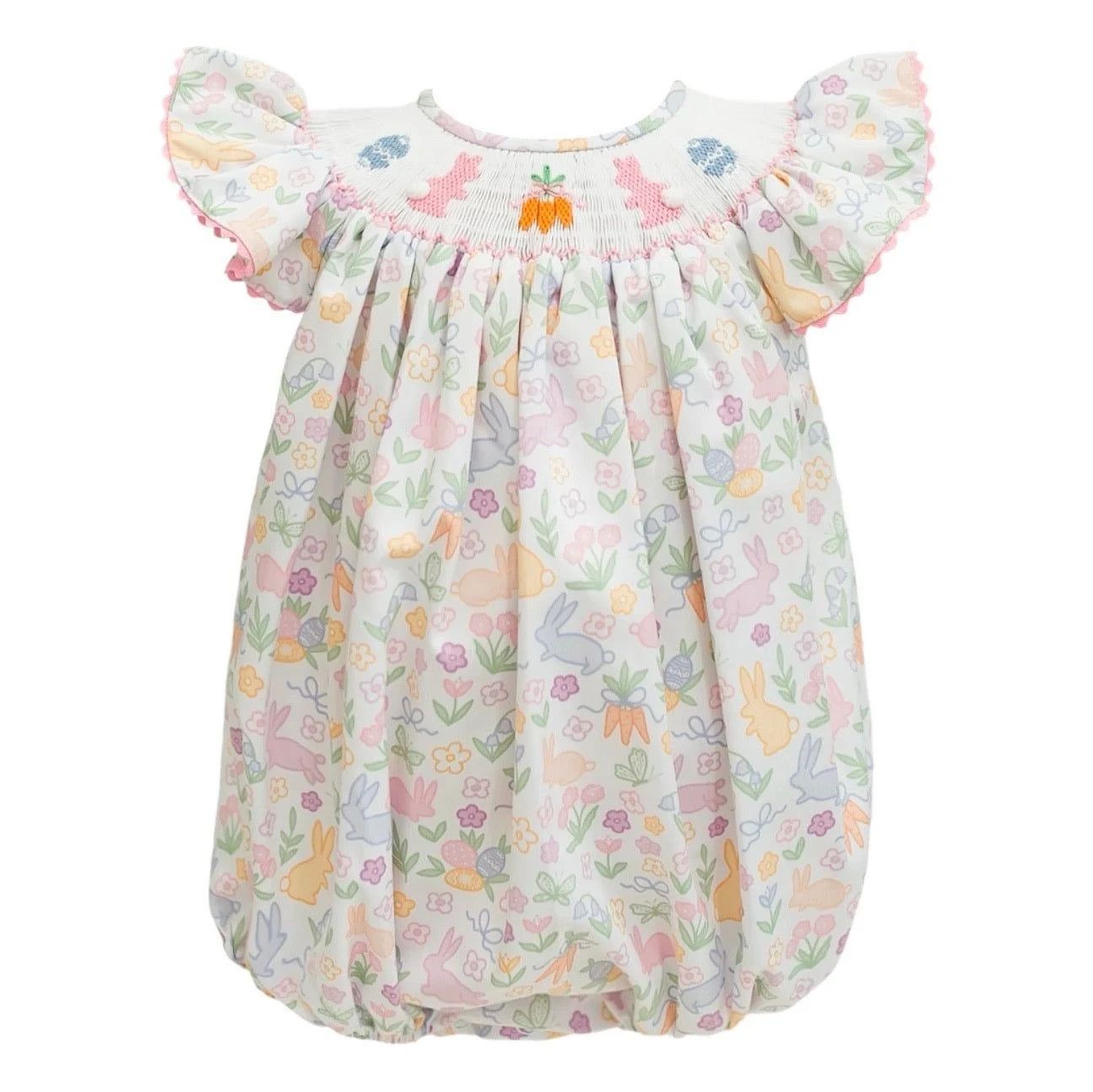 Bishop Smocked Bunny Garden Bubble