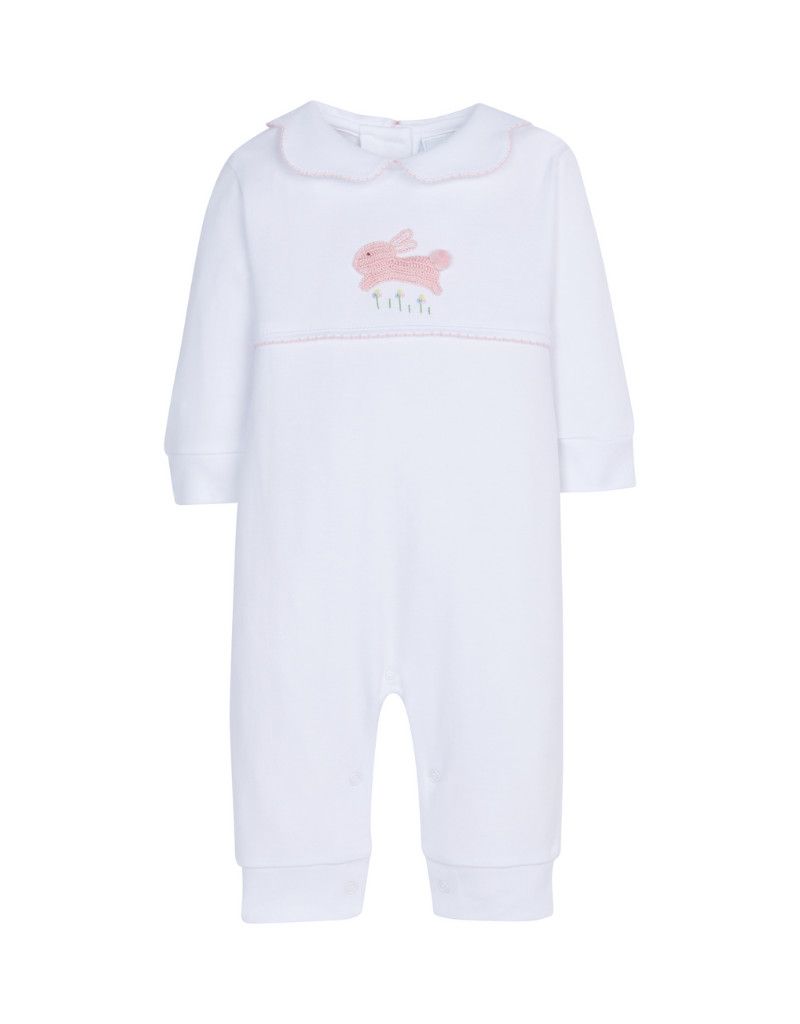 Pink Bunny Crochet Playsuit