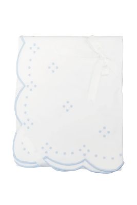 Scallop Dot Receiving Blanket Blue