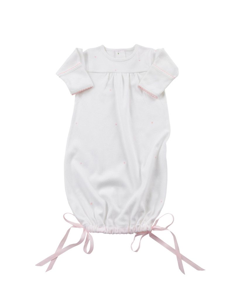 Grayson Knit Scallop Gown Pink NB *PRESALE*