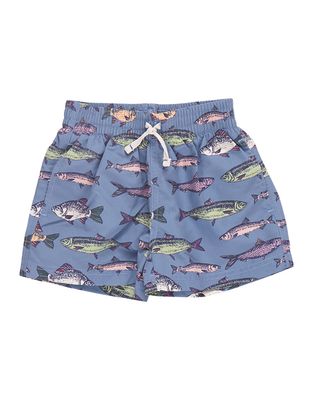 Boys Swim Trunk - Bluestone Multi Fishies