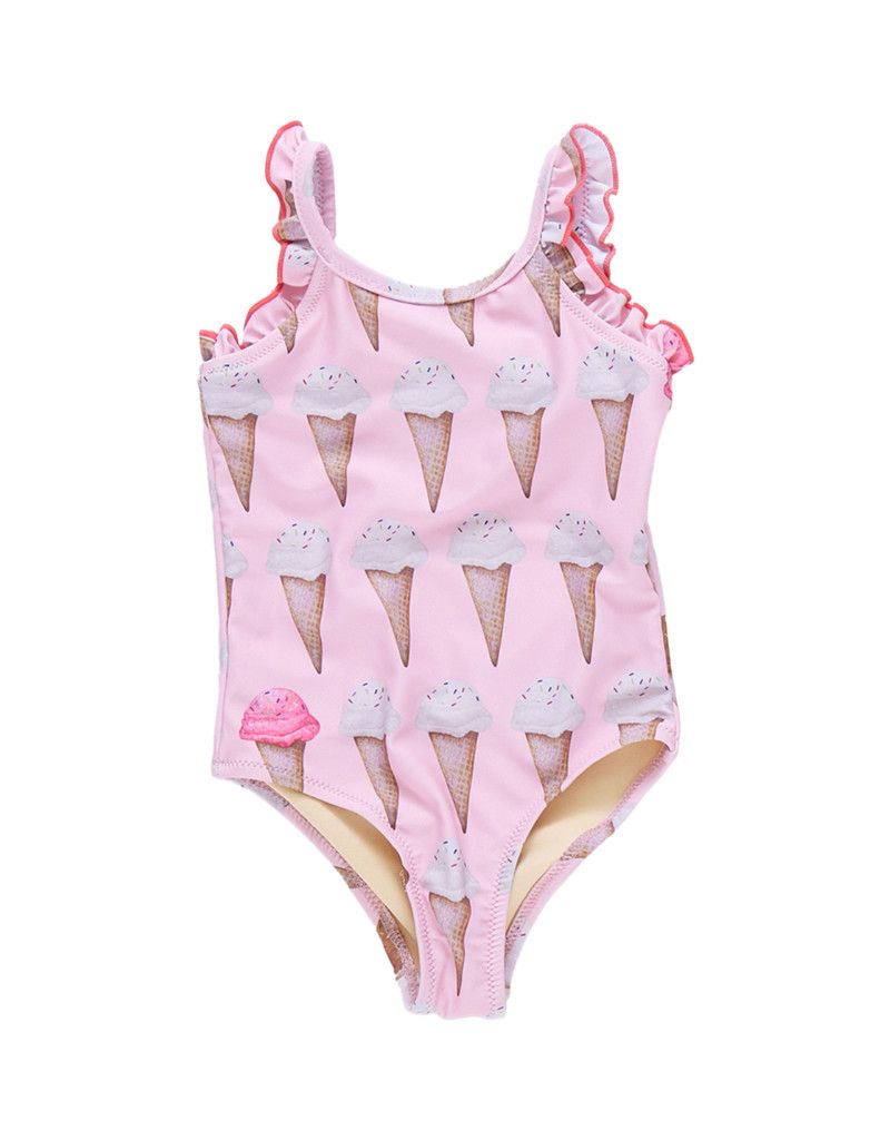 Girls Claire Suit - Neapolitan Ice Cream