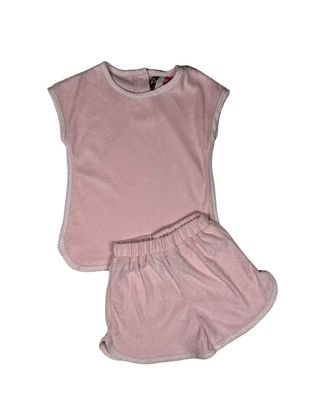 Luna Terry Short Set, Pink