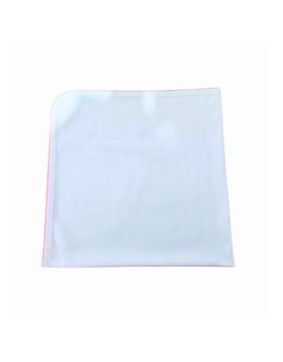 White Receiving Blanket  with Pink Picot Trim