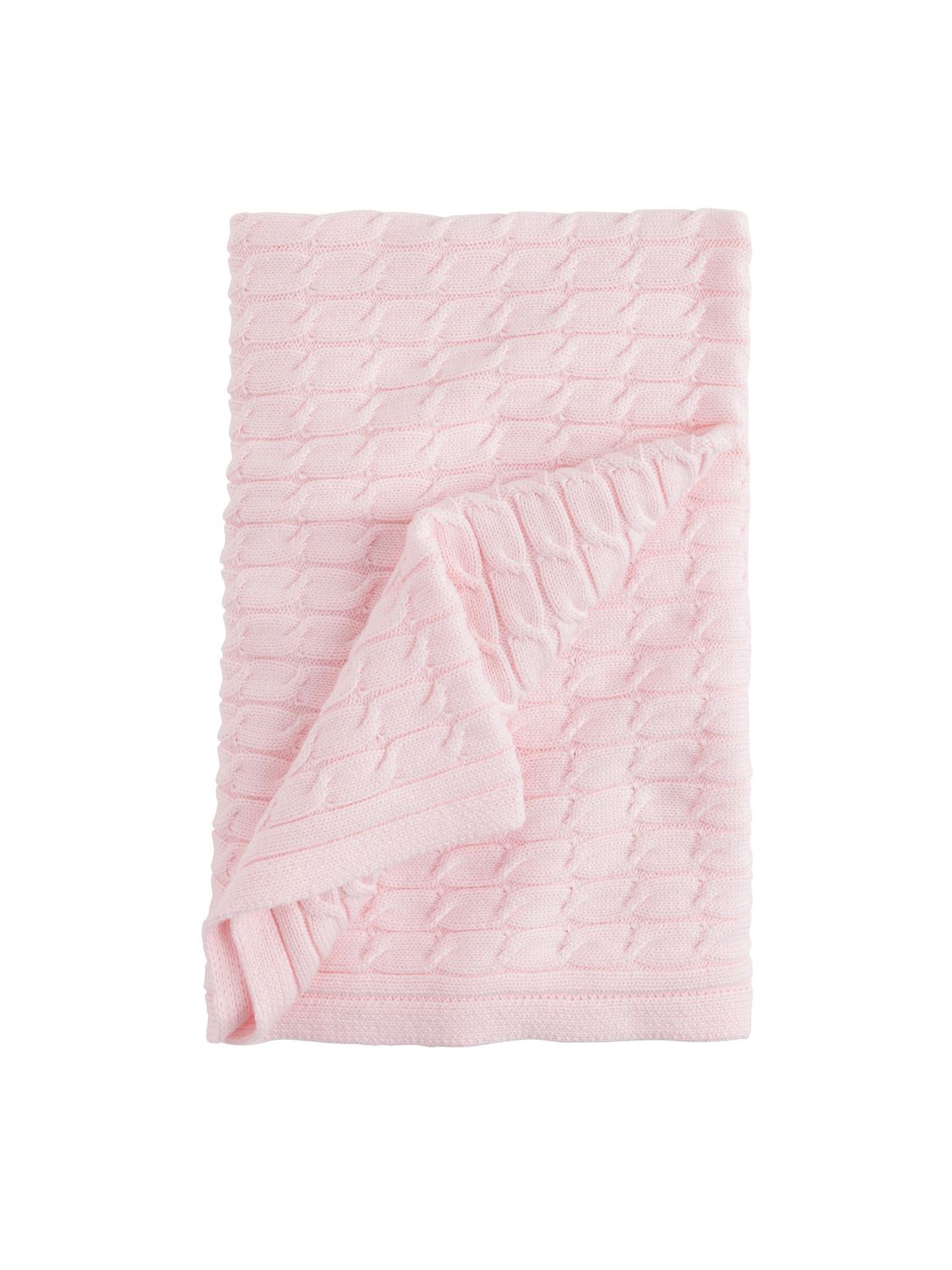 Pink Cable Knit Blanket