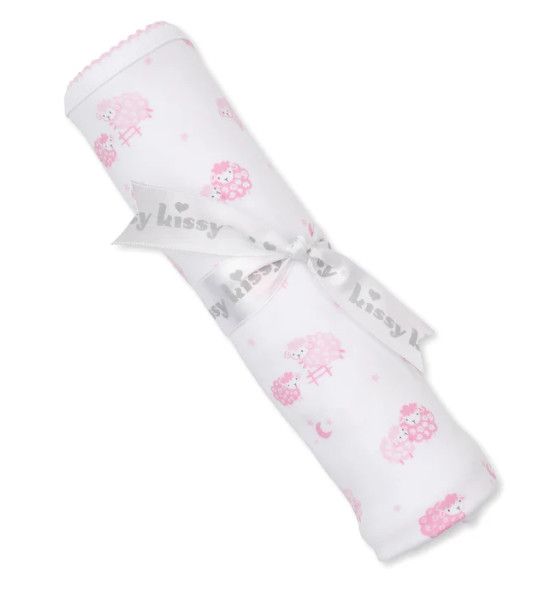 Pink Baa Baa Sheep Burpcloth, Size: OS