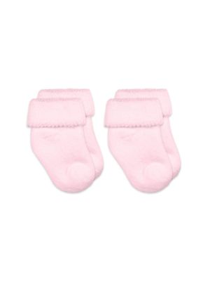 Terry Turn Cuff Bootie Socks 2 Pair Pack 2604 Pink