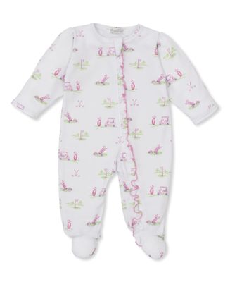 Pink Fairway Four Printed Footie w/ Zipper